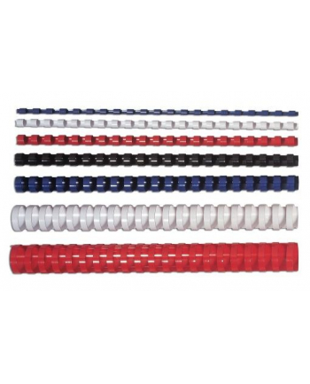 fellowes Grzbiet plastikowy okrągły 25mm czarny, 50 sztuk