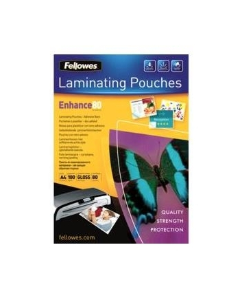 fellowes Folie do laminacji samoprzylepne 80mik A4, 100 sztuk