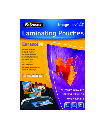 fellowes Folie do laminacji PREMIUM ImageLast 80mik , A4, 100 sztuk