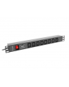 lanberg Listwa zasilająca Rack PDU 19 cali 1U 16A 8X IEC C13 2M Czarna - nr 16