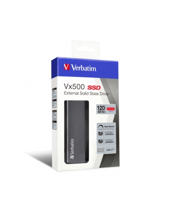 Verbatim VX500 120 GB Solid State Drive (gray, USB 3.2 C (10 Gbit / s)) nr 1