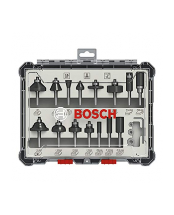 bosch powertools Bosch cutter set 15 pcs Mixed 6mm shank - 2607017471