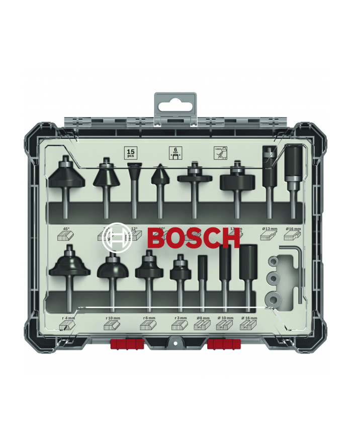 bosch powertools Bosch cutter set 15 pcs Mixed 6mm shank - 2607017471 główny