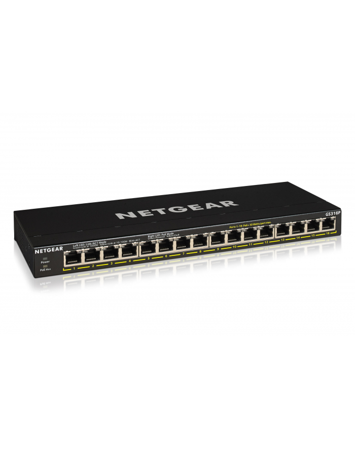 *Netgear GS316P Switch Unmanaged 16x1Gb PoE główny