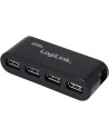 HUB USB 2.0 LOGILINK 4-portowy z zasilaczem, czarny - nr 20