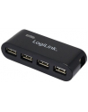 HUB USB 2.0 LOGILINK 4-portowy z zasilaczem, czarny - nr 7