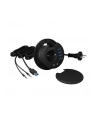 icy box ICYBOX Table Hub 4x USB 3.0 Type-A with Audio in-/output and Schuko Socket CEE 7/3 diameter 80 mm Black - nr 12
