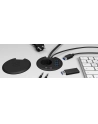 icy box ICYBOX Table Hub 4x USB 3.0 Type-A with Audio in-/output and Schuko Socket CEE 7/3 diameter 80 mm Black - nr 5