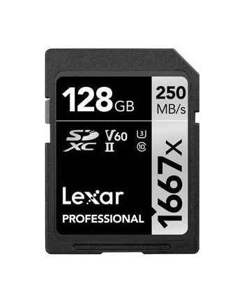 LEXAR 843367114801 Lexar Pro 1667X SDXC UHS-II U3 (V60)R250/W90 _128GB nr 1
