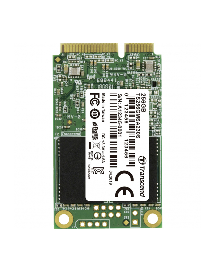 TRANSCEND 256GB mSATA SSD SATA3 3D TLC główny