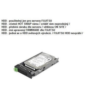 fujitsu technology solutions FUJITSU HDD SAS 12Gb/s 1.8TB 10000rpm 512e hot-plug 2.5inch enterprise VMware 6.0 or earlier not supported