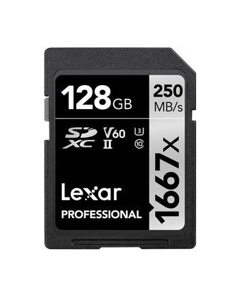 LEXAR 843367114801 Lexar Pro 1667X SDXC UHS-II U3 (V60)R250/W90 _128GB