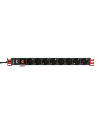 techly pro TECHLYPRO Rack 19inch Power Strip 8 Outlets Schuko Plug