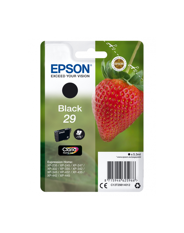 EPSON C13T29814012. Tusz Epson Singlepack black 29 Claria Home główny