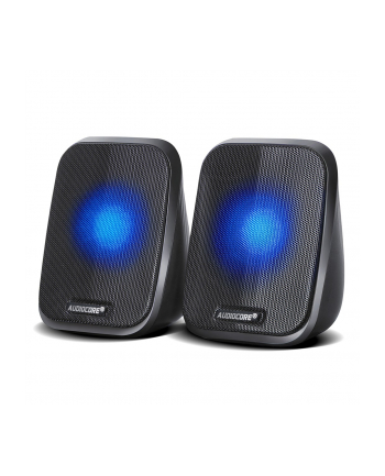 GREENBLUE AC835 Audiocore Computer speakers 6W USB minijack Black LED