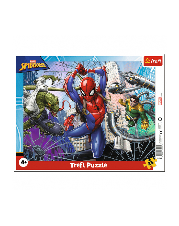 Puzzle 25el ramkowe Odważny Spiderman 31347 Trefl główny