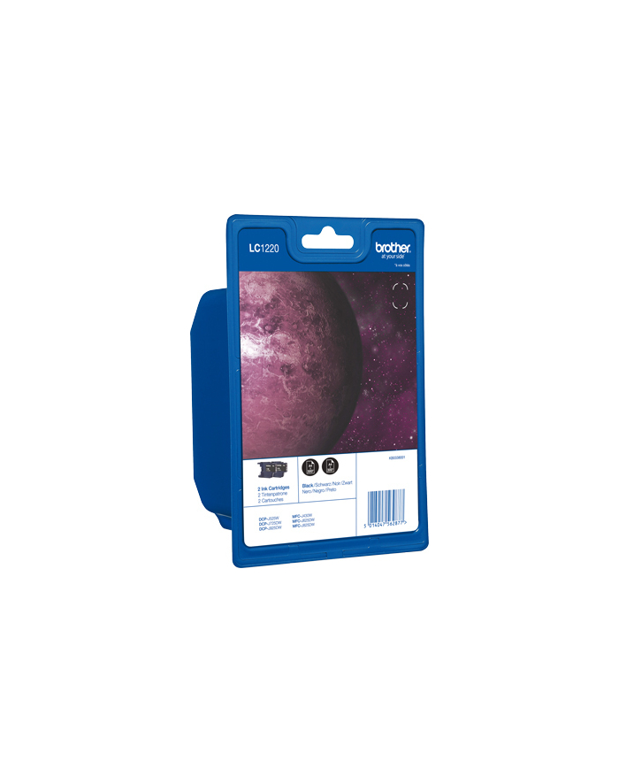 BROTHER LC-1220 ink cartridge black standard capacity 2 x 300 pages 1-pack blister without alarm główny