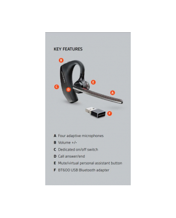 plantronics Słuchawka Bluetooth VOYAGER 5200