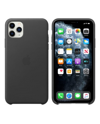APPLE iPhone 11 Pro Max Leath.Case Black (P)
