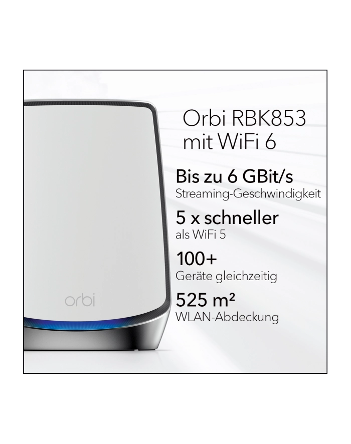 NETGEAR RBK853-100EUS Router RBK853 System WiFi AX6000 Orbi (2-pak) główny