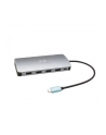 I-TEC USB-C Metal Nano Dock 2x DP 1x HDMI 1x GLAN 1x Audio/Mic 2 xUSB 3.1 2x USB 2.0 1x USB-C Data 1x USB-C 100W PD - nr 50