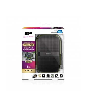 Dysk zewnętrzny Silicon Power Armor A60 SP010TBPHDA60S3K (1 TB ; 25 ; USB 31; 5400 obr/min) nr 1