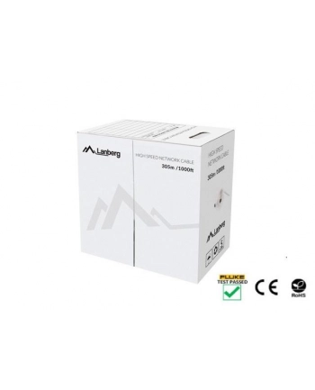 Kabel sieciowy Lanberg LCU5-12CU-0305-Y (UTP; 305m; kat 5e; kolor żółty)