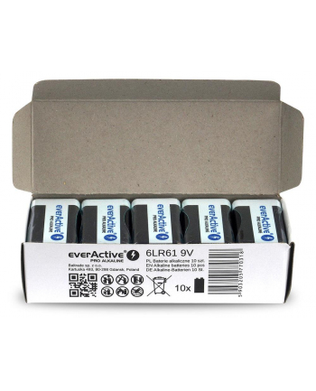 Zestaw baterii alkaliczne everActive 6LR61PRO-10PAK (x 10)