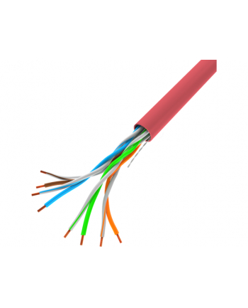 Kabel sieciowy Lanberg LCU5-12CU-0305-R (UTP; 305m; kat 5e; kolor czerwony)