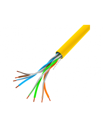 Kabel sieciowy Lanberg LCU5-12CU-0305-Y (UTP; 305m; kat 5e; kolor żółty)