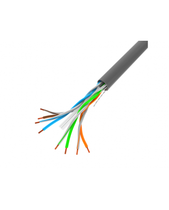 Kabel sieciowy Lanberg LCU6-12CU-0305-S (UTP; 305m; kat 6; kolor szary)