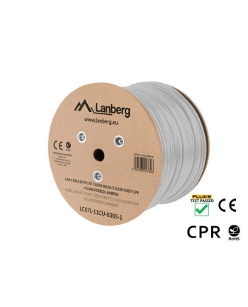 LANBERG KABEL SFTP KAT 7 305M DRUT CU LSZH SZARY CPR+FLUKE PASSED