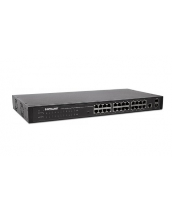 INTELLINET GIGA SWITCH 24X RJ45 + 2X SFP WEB-SMART VLAN QOS RACK 560917