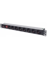 INTELLINET LISTWA ZASILAJĄCA RACK 19 X8 1U SCHUKO 3M BEZPIECZNIK 713986 - nr 1