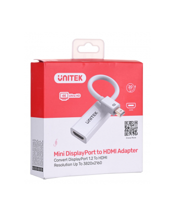 UNITEK ADAPTER MINIDISPLAYPORT-HDMI 4K  Y-6331