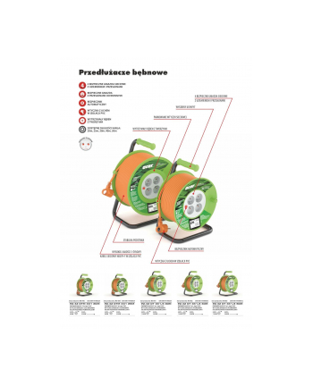 Przedłużacz bębnowy Acar M01803 50m pomarańczowy