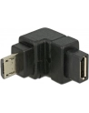 Adapter Delock micro USB (M) 2.0 -> micro USB (F) kątowy - dół - nr 14