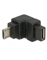 Adapter Delock micro USB (M) 2.0 -> micro USB (F) kątowy - dół - nr 2