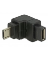 Adapter Delock micro USB (M) 2.0 -> micro USB (F) kątowy - dół - nr 6