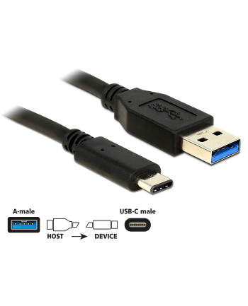 Kabel Delock USB-C - USB-A 3.1 Gen 2 0,5m czarny