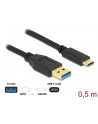 Kabel Delock USB-C - USB-A 3.1 Gen 2 0,5m czarny - nr 14