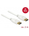 Kabel Delock DisplayPort M/M 20 Pin v1.2 2m 4K biały - nr 3