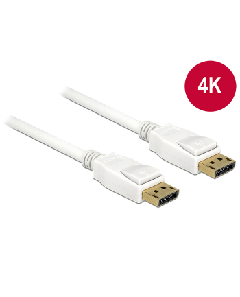 Kabel Delock DisplayPort M/M 20 Pin v1.2 2m 4K biały