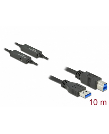 Kabel USB 3.2 Gen1 Delock USB-A(M) - USB-B (M) 10m czarny aktywny