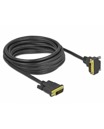 Kabel adapter Delock DVI-D(M)(24+1) - DVI-D(M)(24+1) kątowy dół czarny 5m nr 1