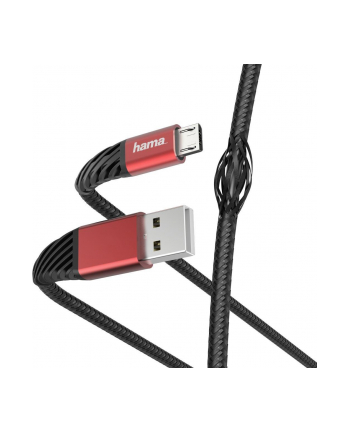 Kabel USB 2.0 Hama ''Extreme'' A (M) - Micro USB B (M) 1,5m czarno-czerwony
