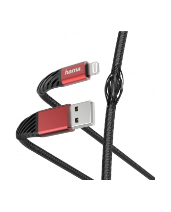 Kabel USB 2.0 Hama ''Extreme'' USB A (M) - Lightning (M), 1,5m, czarno-czerwony