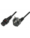 digitus Kabel połączeniowy zasilający blokada IEC LOCK 3x1mm2 Schuko kątowy/C13 prosty M/Ż 3m czarny - nr 1