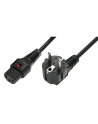 digitus Kabel połączeniowy zasilający blokada IEC LOCK 3x1mm2 Schuko kątowy/C13 prosty M/Ż 3m czarny - nr 2