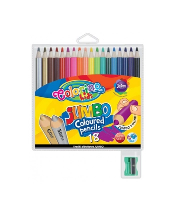 patio Kredki ołówkowe okrągłe Jumbo 18 kol + tem. Colorino Kids nr 1